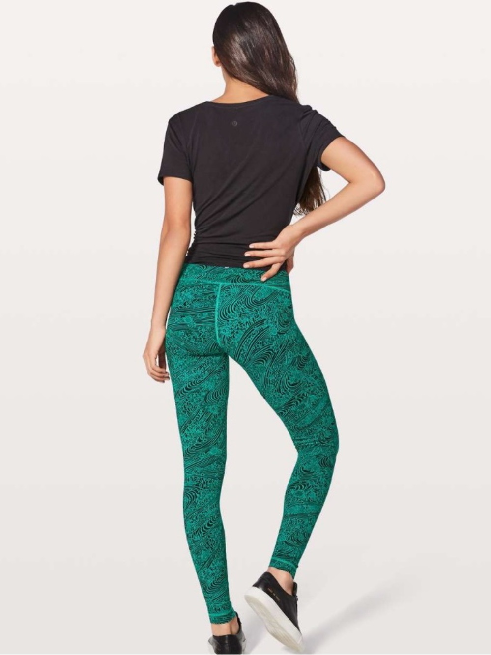 lululemon athletica Green Patterned Leggings
